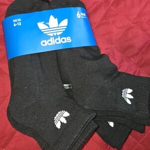 adidas Men's Black Athletic Socks - 6 Pack